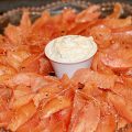 Tequila-marinated rainbow trout gravlax