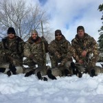 Tom Delaney of Mount Brydges, Ontario along with his brothers and cousins spent a great day goose hunting on the first snowfall of the year.