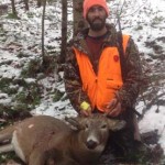 Andrew Scherrer’s first deer and first big game animal was taken on Remembrance Day 2014. The 7-point buck was tagged at 11 a.m. in WMU 47, North of Parry Sound.