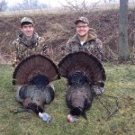 Richard Poredos, 18, and his cousin, Blair Poredos, 19, on the second day of turkey hunting. This was Richard’s first bird.