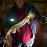 Carl Liscumb went ice fishing for his birthday this year. It was his first time ever and he caught this 5-pound, 7-once pike.