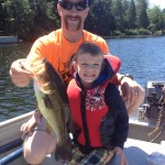 Carter Liscombe, 6, landed this 3.5 pound largemouth while fishing with his uncle on Shadow Lake.
