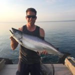 Chris Bays of Grimsby was out downrigging on Lake Ontario when he landed this chinook salmon.