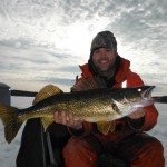Craig Hare from Brockville caught this 10-poind walleye on a gold spoon tipped with a minnow while fishing on the Bay of Quinte this winter.