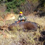 Curtis Reid’s 56 1/2" bull. This bull, along with a two-year-old cow and another 48 1/2" bull shot by Luke Burkette just north of Terrace Bay, ON, made for an exciting first week of rifle season for the whole hunting party, from Madoc and Bancroft.