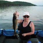 On a family fishing trip to Doe Lake, Wendy Pearson caught this walleye . The biggest one of the holiday.