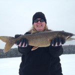 Erica de Vries won bragging rights when she landed two laker trout on a Valentine's Day fishing trip with her boyfriend