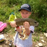 Grady Robinson caught this smallmouth bass at Lucan Pond.
