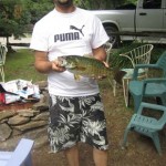 Joe got this 3 pound, 9 ounce bass while at his father in-law’s cottage in the Kawartha Lakes.