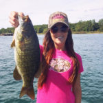 Kayla Culp of Ridgeway with this gorgeous smallmouth bass out of Lake Erie.