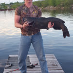 After a 30 minute fight, Kody Schell of MacTier reeled in a 40-pound channel catfish off Georgian Bay.