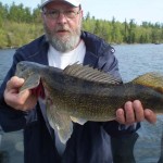 Brian Cripps caught this 25 ¼-inch walleye while fishing with a guide at Wylie Point Lodge in Kenora, Alberta.
