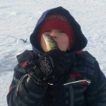 8-year-old Kolton's first time ice fishing for perch on beautiful Lake Simcoe.