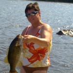 Steph Smith caught this nice smallmouth under a dock on Lake Timiskaming.