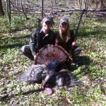 Heather Dorssers with her first turkey on opening day of 2012 near Blenheim. Her fiancée, Jeremy Vlasschaert, was an excellent guide!