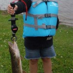 Charlie,5, caught her first ever fish, a 23 ½-inch northern pike during a family fishing adventure to Moose Haven Lodge in Charlton. She is now sold on fishing.