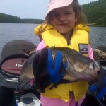 Ella Gutzman landed this 4-lb 8-oz largemouth on opening day of bass 2015 on a small lake in Chalk River. This fish was released after a few pictures.