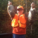 Hayden Phillips out hunting with his father Dave, shot his first two grouse of the year in the Sudbury area.