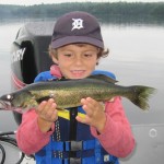 Six-year-old Rocco High, a fishing fanatic from Union, caught his first walleye on Lake Memesagamesing. He and his Pappa were ecstatic.