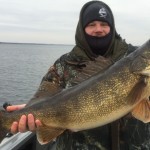 Russell Hendrix of Nestleton was on the Bay of Quinte when he caught this 12.5-pound walleye just before ending the day.