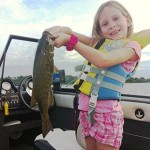 Mackenzie Cashmore , 8, was able to pull in her first upper Niagara River small mouth, weighing in at 3.5 pounds.