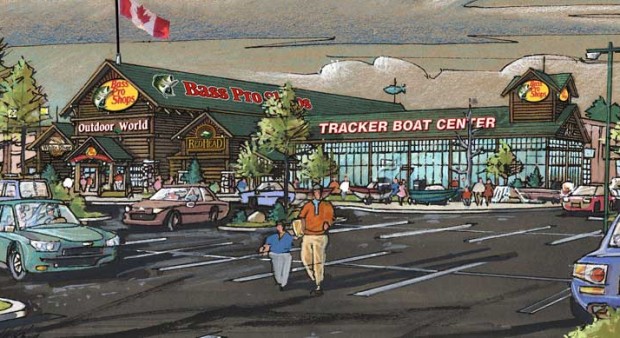 ottawa suburb - illustration of a new Bass Pro store