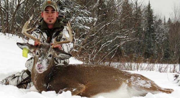 Adam Lariviere shot this mature buck on Dec. 9, 2013 in a snowy blizzard. 