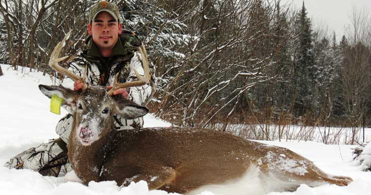 Adam Lariviere shot this mature buck on Dec. 9, 2013 in a snowy blizzard.