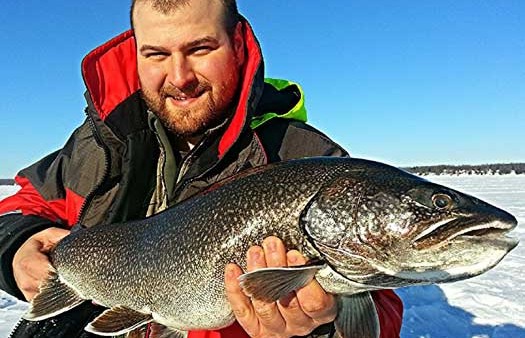 Alex Scarchilli with a large laker