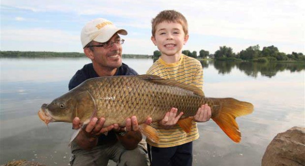 money tactics - father son fishing from shore