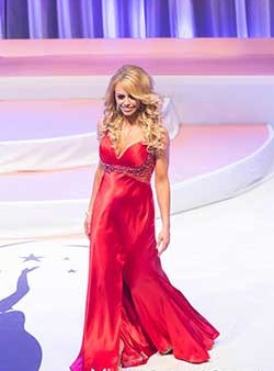 Sarah Eggleton during the gown portion of the Miss Universe Canada 2014 Preliminary Competition.