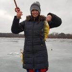 Angie Wierzbicki caught these perch while ice fishing on Lake Scugog.