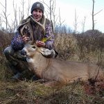 Daniel Zubrinic harvested this early morning 3-point buck with his crossbow.
