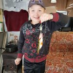 Jamieson Foster caught this perch while ice fishing with his dad on Lower Rideau Lake.
