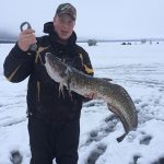 Dylan St Jean caught this 12-pound burbot while fishing for walleye.