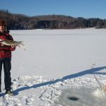 Sam Coulas was fishing with his dad in early December when he iced this pike.