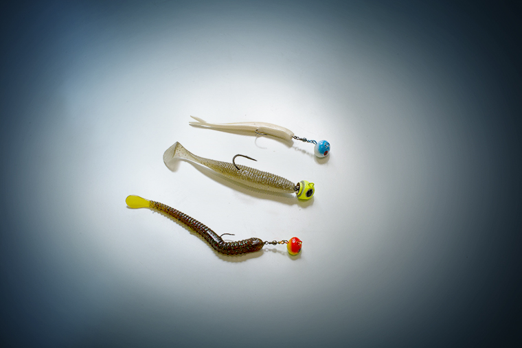 Photos of Weighted Jig Heads used in Walleye Fishing