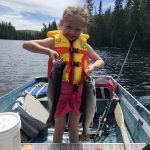 Charlotte Sinclair of Sault Ste. Marie sent in this photo of her daughter Arianna Sinclair-Shaules with two speckled trout.