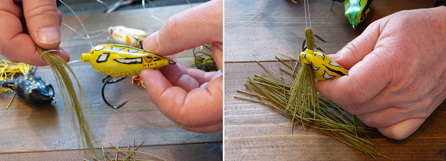 How to make traditional hook fishing for sewing bait with frog 