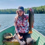 Jana Pazin of Kitchener caught this giant brook trout from her secret fishing spot northeast of Toronto.
