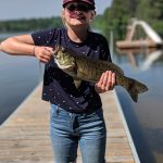 Ava Moss caught her first big fish – a smallmouth bass - off the dock at a friend’s cottage on Talon Lake using just a hook and worm.