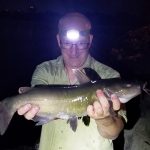 Steve Carkner of Ottawa caught this personal-best catfish while night fishing for gar.