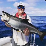 Ryan Sharpe of London won big salmon of the day in the Chantry Chinook Classic on Lake Huron, fishing out of Kincardine.