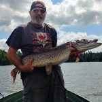 Tim Bennett of Lively caught this northern pike while fishing with his son Wesley on a small lake north of Webbwood, west of Sudbury.