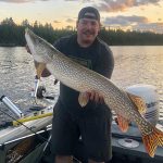 Andrew Grant of Englehart caught this monster northern pike while trolling with a silver spoon on Larder Lake.