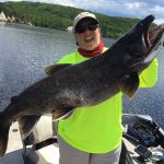 Jane Grieve of Fort Lauderdale, Florida said she caught and released this 40-pound Lake Trout on 20-pound test line on Long Lake on an annual holiday with her husband in northwestern Ontario. “Was a fish of a lifetime for me,” she said.