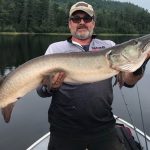 Jaime Sebastián caught this 54-inch muskie while casting a bucktail on the Petawawa River.