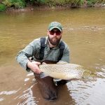 Justin Todd of Burford caught this brown trout while fishing a Lake Ontario tributary.