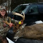 Kristen McKee of Haliburton harvested this giant buck during bow season last December. “I swore he could hear my heart pounding,” she wrote.