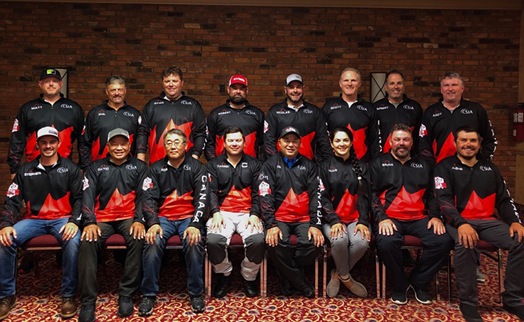 Team Canada posing for photo